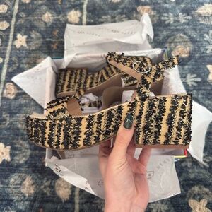 Katy Perry Collections Black and Tan Platform Heels